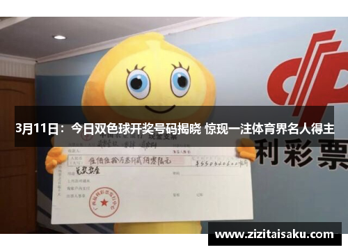 3月11日：今日双色球开奖号码揭晓 惊现一注体育界名人得主